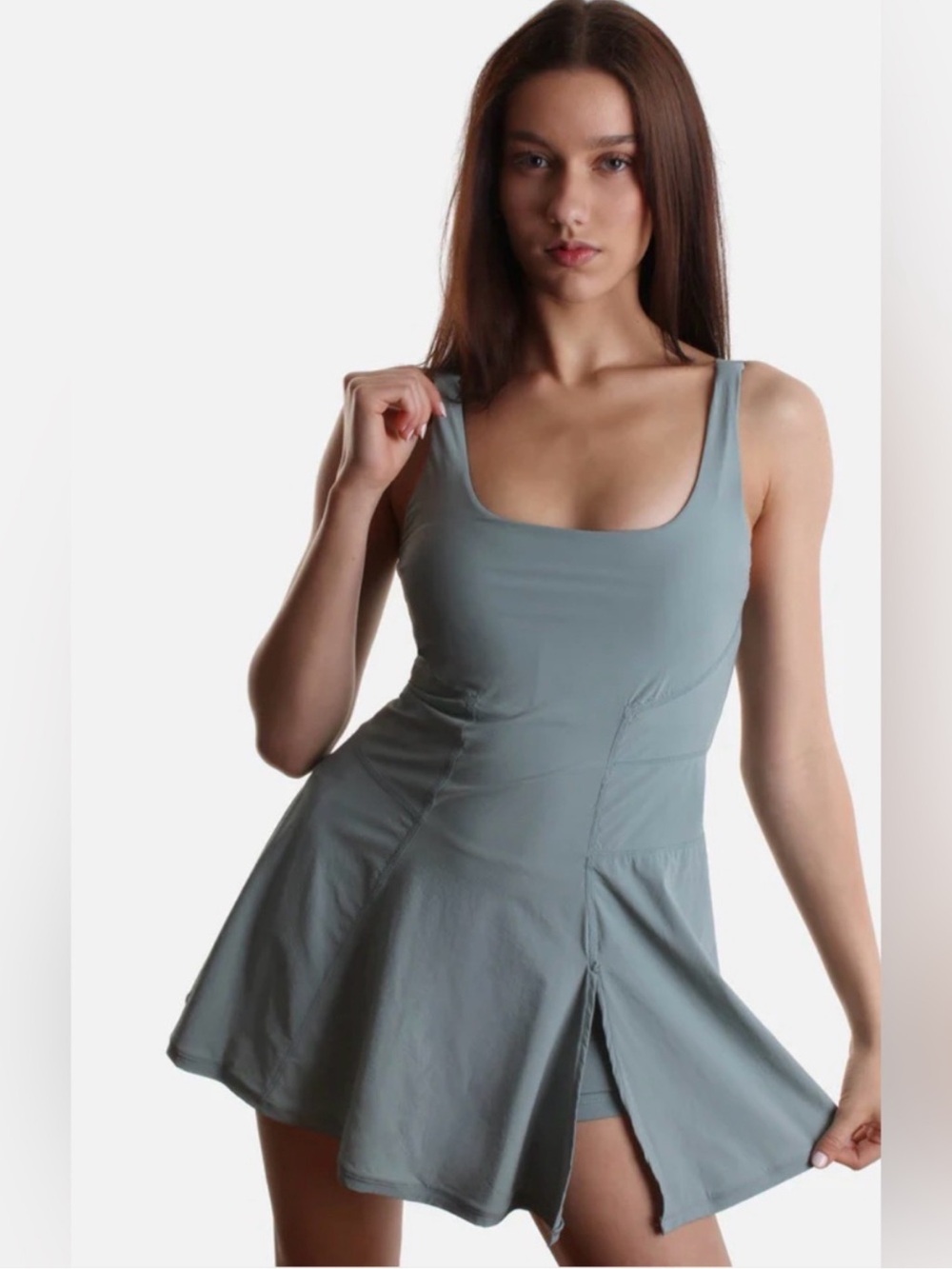 PopFlex Tie-Breaker Superdress in the beautiful Cloudy Blue colorway, M